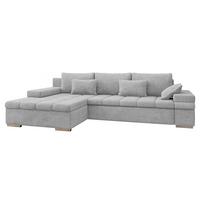 ECKSOFA Bangkok, Seite: Links - Silberfarben/Alufarben, Holz/Textil (310/175cm) - MIRJAN24