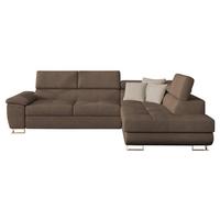 ECKSOFA Cotere, Seite: Rechts - Braun, Holz/Textil (270/202cm) - MIRJAN24