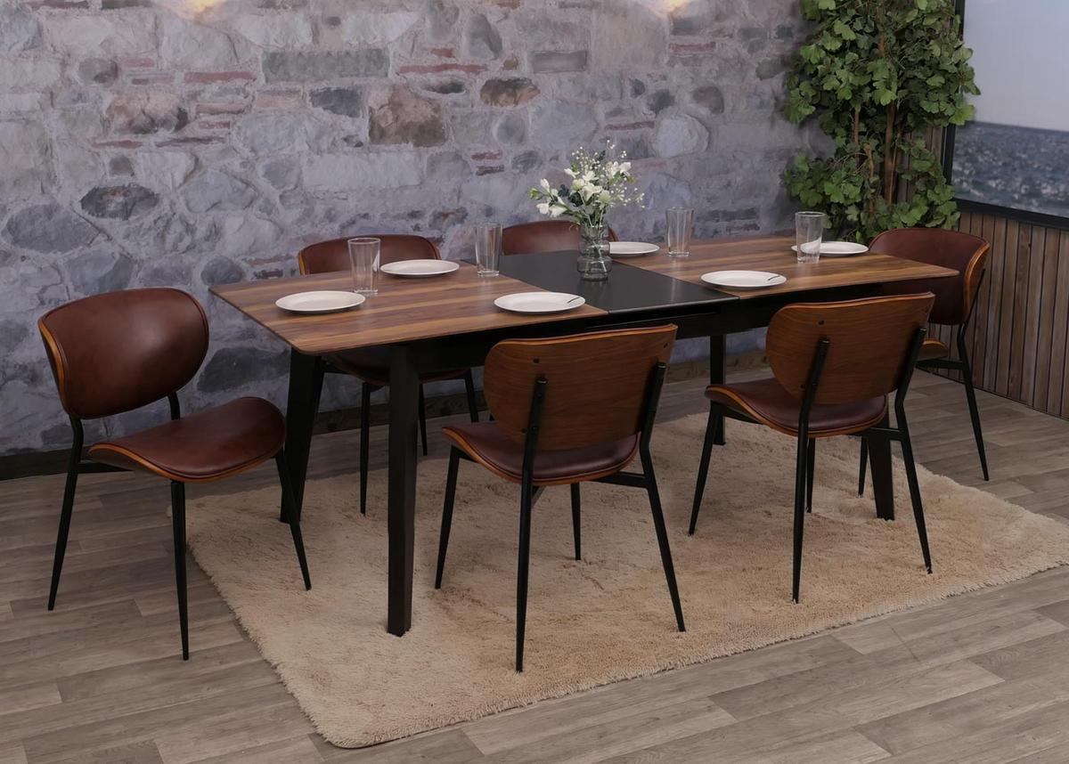 ESSZIMMERSTUHL Walnuss Dekor, Braun - Walnussfarben/Braun, Textil (50/80/51cm) - MCW