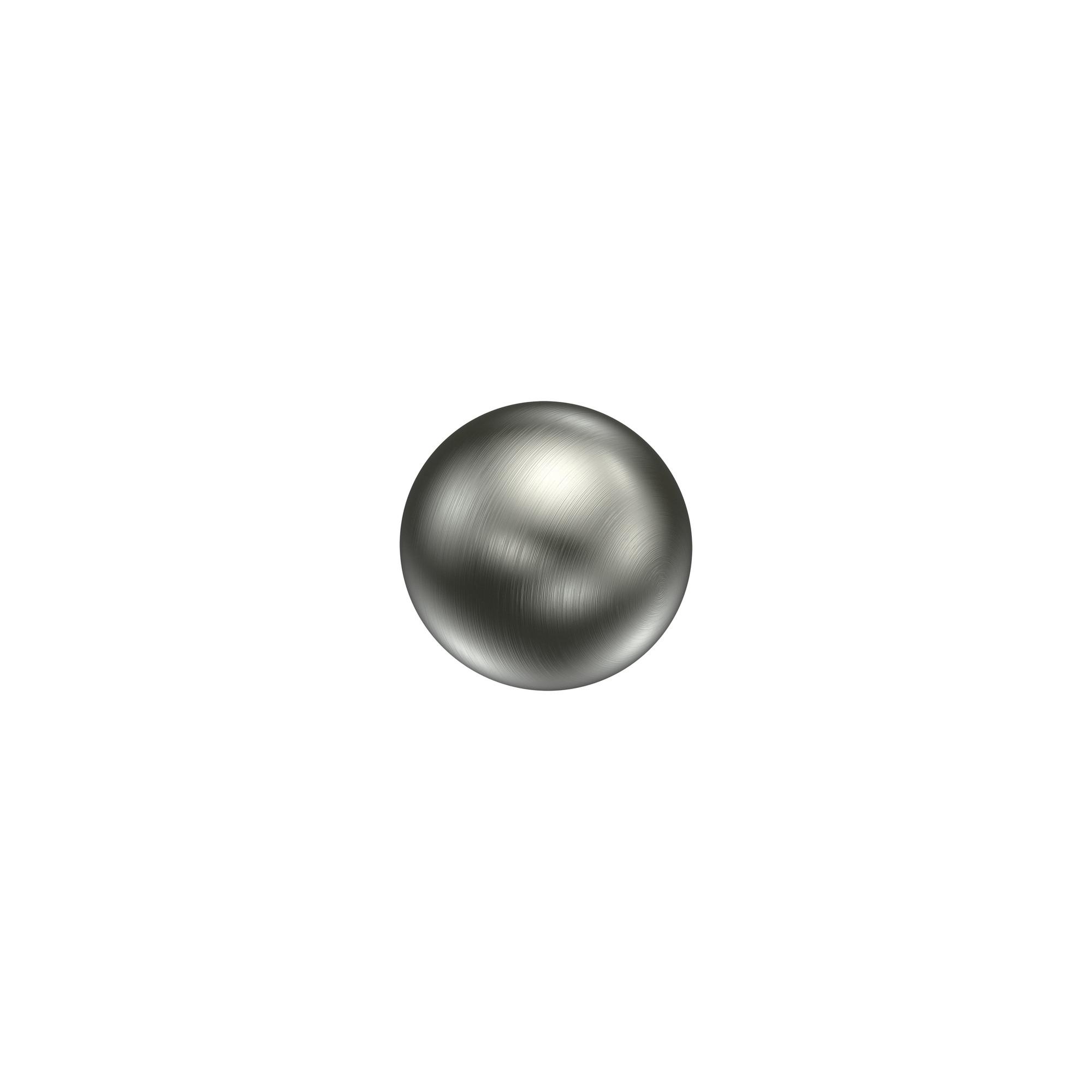 ENDSTÜCKE FÜR GARDINENSTANGEN 16 mm Ø, Puros Edelstahl-Optik, Packung 2 Stück - Edelstahlfarben, Metall (3.1/3.3/3.3cm) - INTERDECO