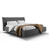 POLSTERBETT ANNY Schwarz Leder - Schwarz, Leder (160/200cm) - KAWOLA
