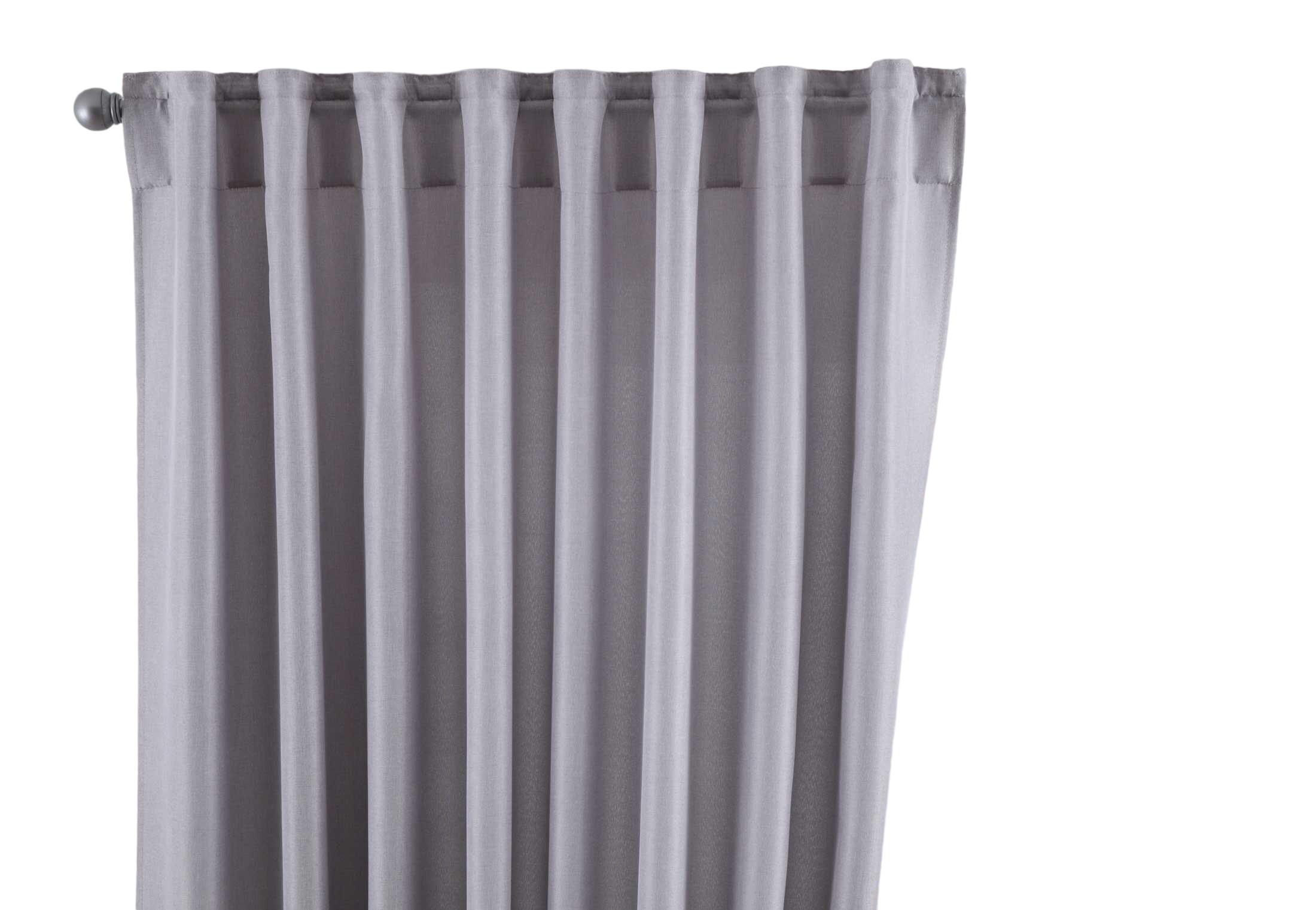 SCHLAUFENGARDINE »Jena« HxB 225x140 cm Silber - Silberfarben, Textil (140/225cm) - Gardinenbox