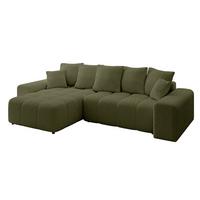 ECKSOFA Ottomane links ENIL-L 297x189x68 Grün Bouclé - Olivgrün, Holzwerkstoff/Kunststoff (297/189cm) - ALTDECOR