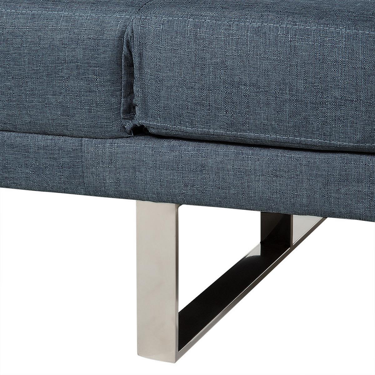 2-SITZER-SCHLAFSOFA Polyester Blau York - Dunkelblau, Textil (190/81/89cm) - Beliani