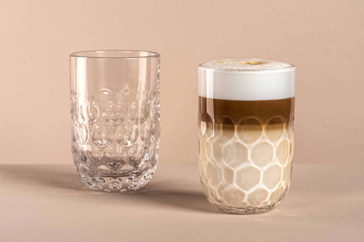 LATTE MACCHIATO GLÄSER (1) Gocce transparent 390 ml 2er Set - Transparent, Glas (0.39L) - Leonardo Living