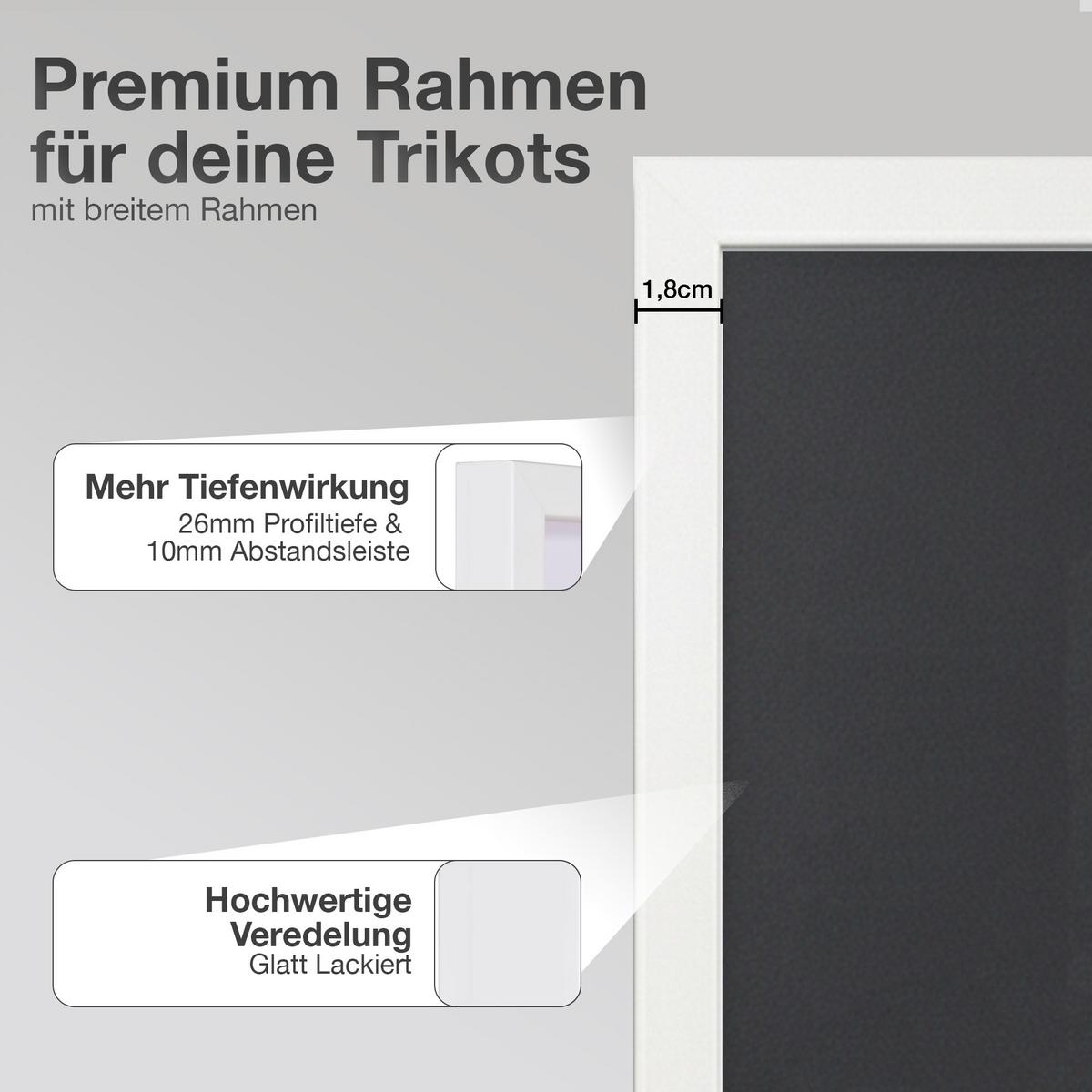 TRIKOTRAHMEN 60/80 mit schwarzem Hintergrund - Weiß, Holz (60/80cm) - K-Möbel