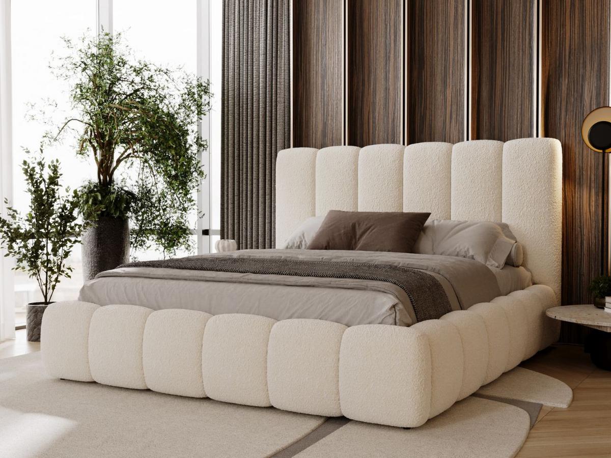 POLSTERBETT Imperial 120x200 Bouclé-Stoff Creme - Creme, Textil (120/200cm) - Graingold