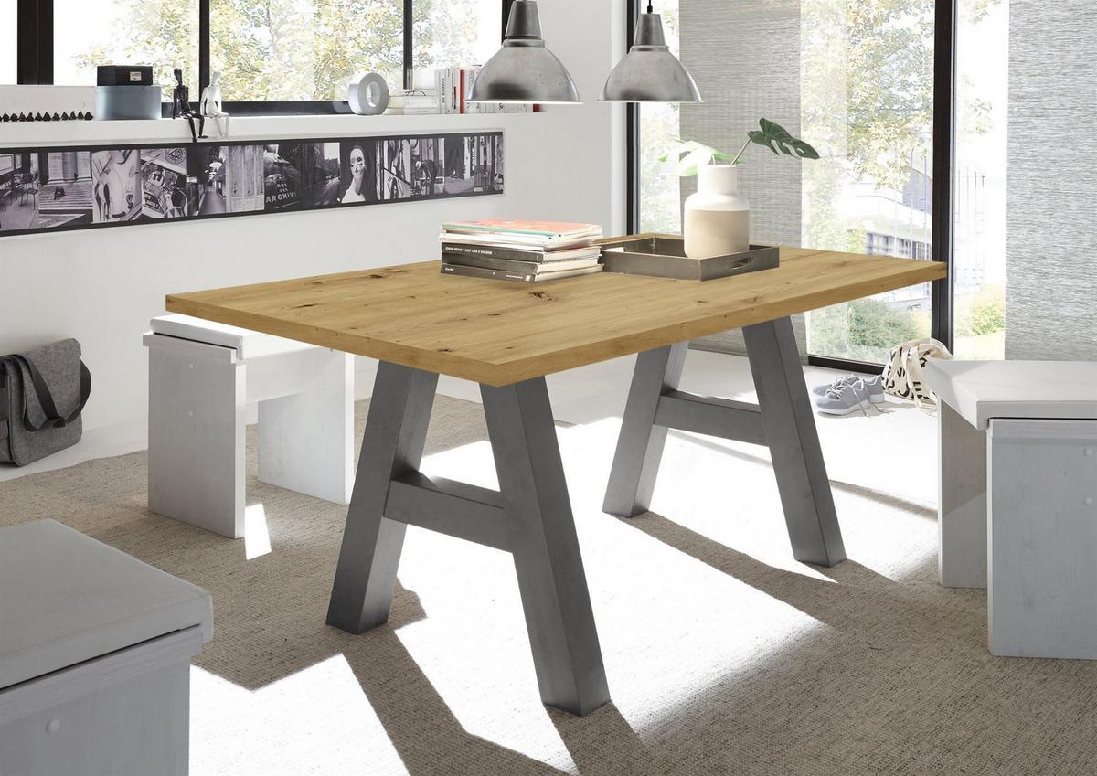 ESSZIMMERTISCH Elia 4 200 x 100 x 75 Esstisch Graphit/Asteiche - Eiche Artisan, Holz (200/100/75cm) - 58aufmkessel