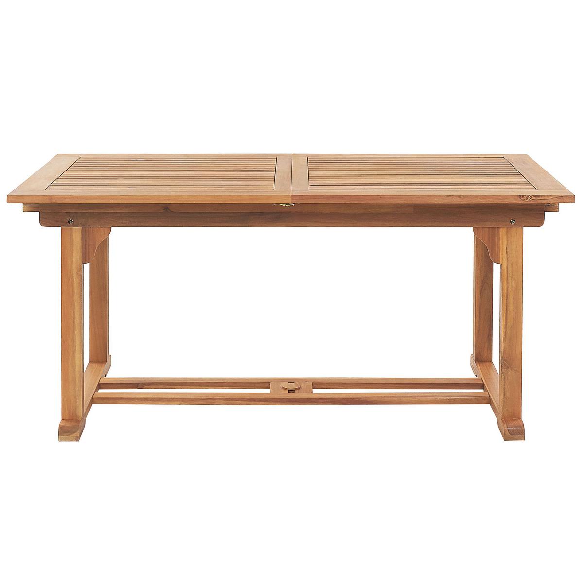 GARTENMÖBEL-SET 6-Sitzer Blau Akazienholz Java Premium - Hellbraun, Holz - Beliani