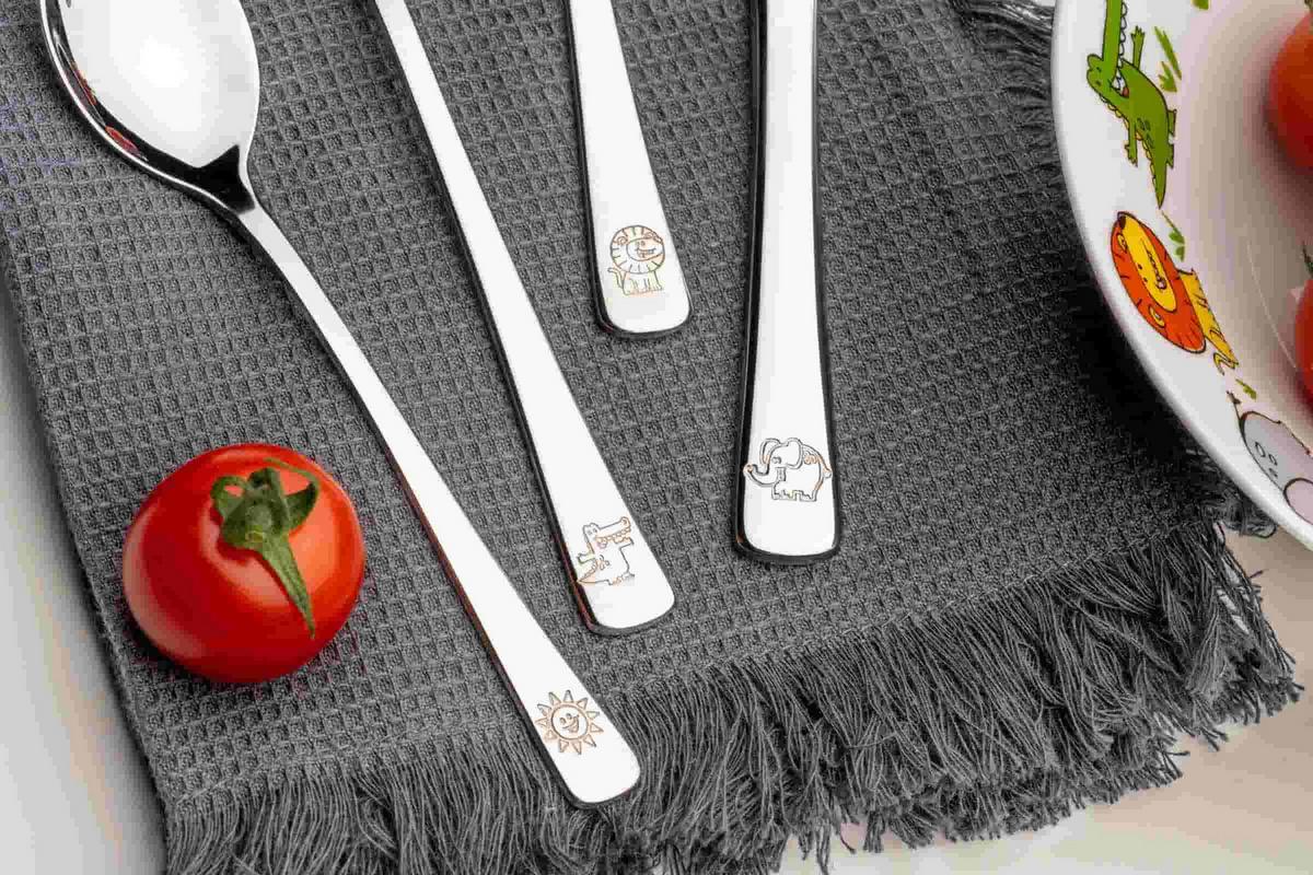 KINDERBESTECK Bambini silber 4-tlg. - Silberfarben, Metall - Leonardo Living
