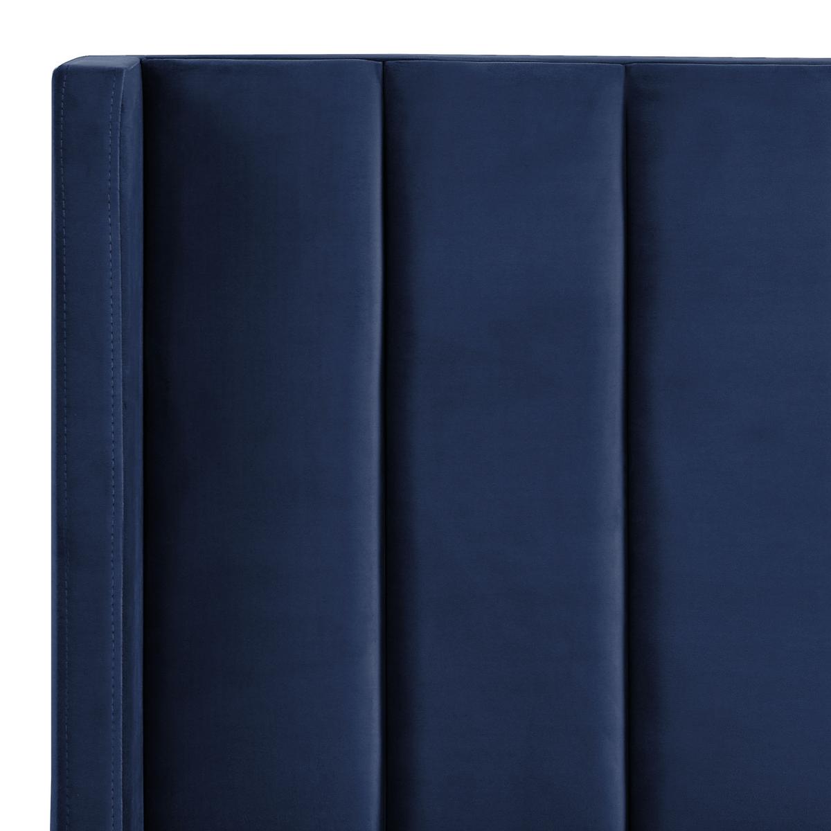 BETT mit Lattenrost 160x200 cm Blau Villette - Blau, Textil (160/200cm) - Beliani