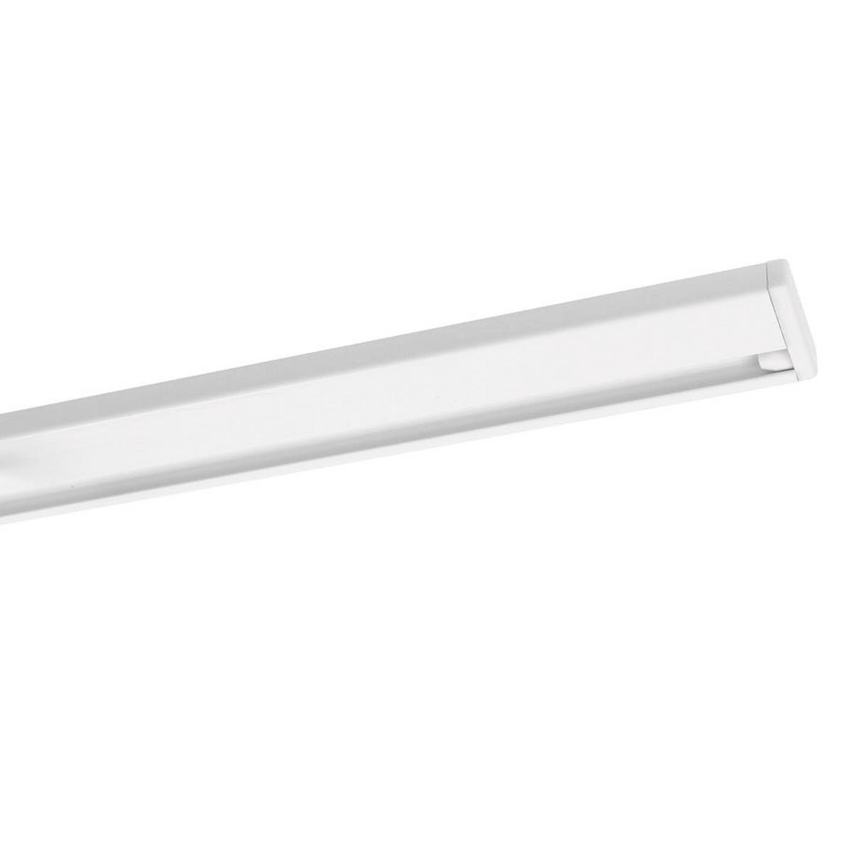 GARDINENSCHIENE auf Maß 1-lauf Deckenmontage Minimal 100cm - Weiß, Metall (100cm) - Deco-Raum