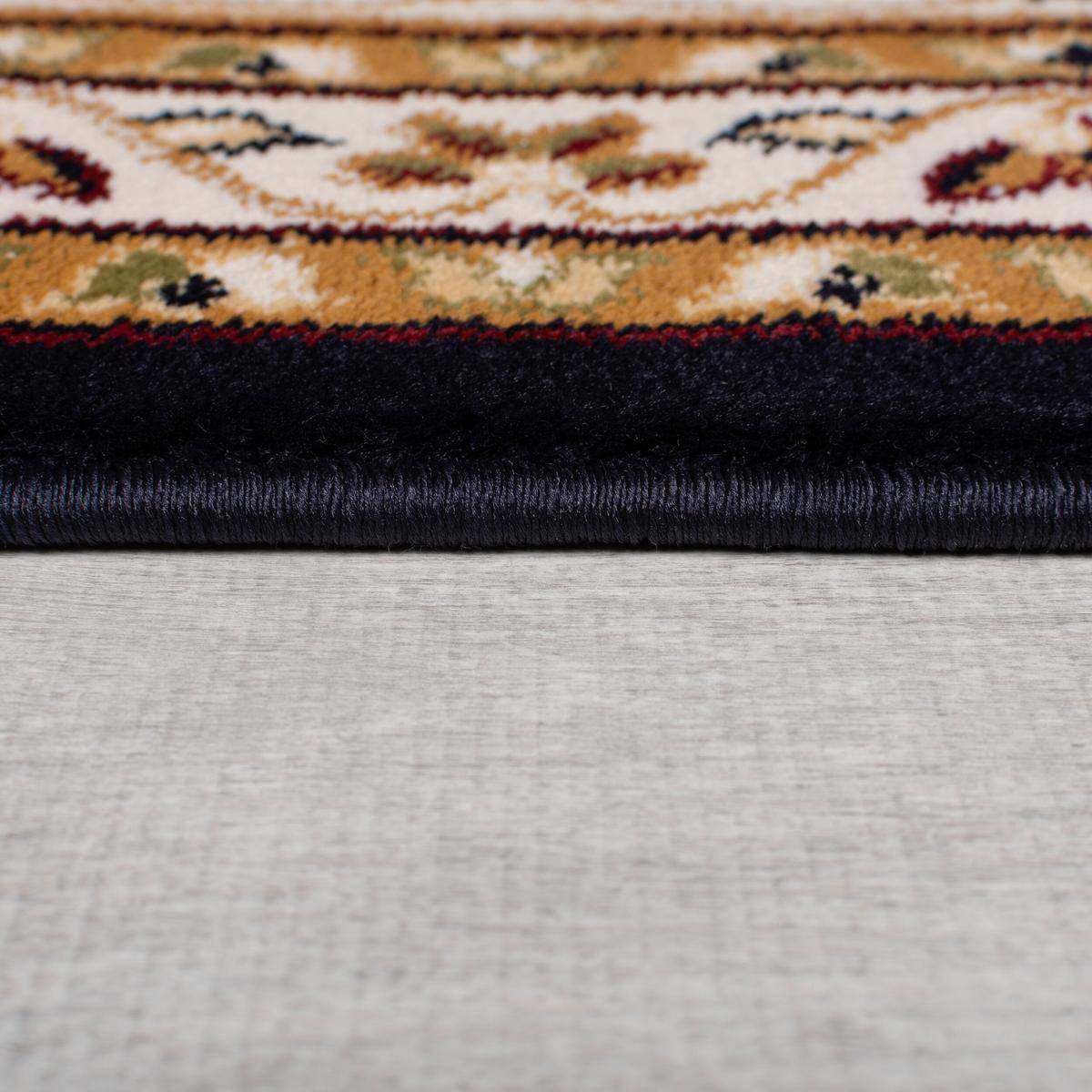 TEPPICH GLAZERT, klassisch-floral, Dunkelblau, 200 x 290 cm - Blau, Textil (290/200cm) - KADIMA DESIGN