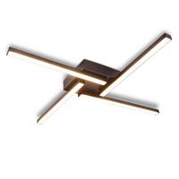 LED-DECKENLEUCHTE Merseburg 56.6/56.6/4.8 cm - Schwarz, Metall (56.6/56.6/4.8cm) - Nettlife