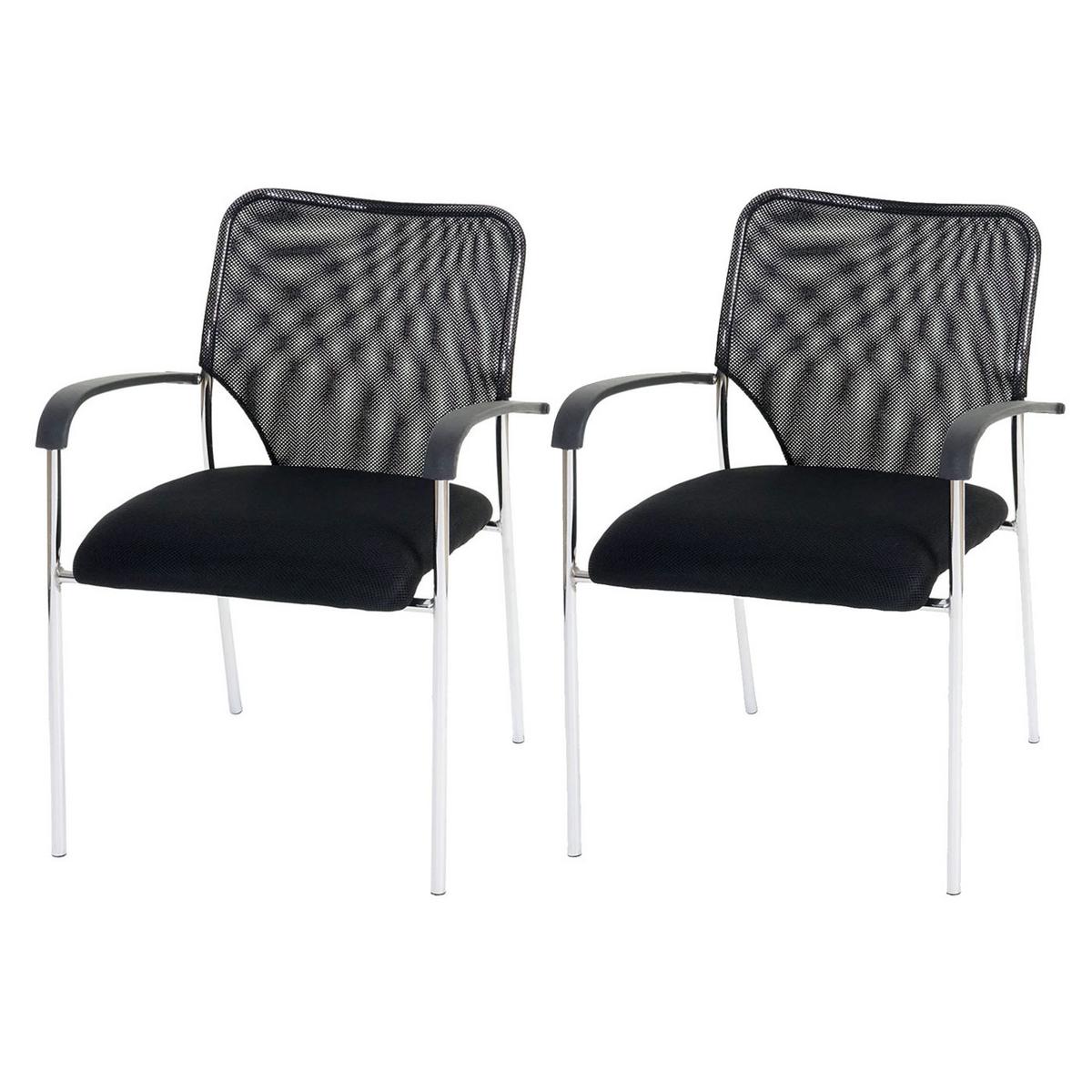 BESUCHERSTUHL Schwarz - Schwarz, Textil (55/83/60cm) - MCW