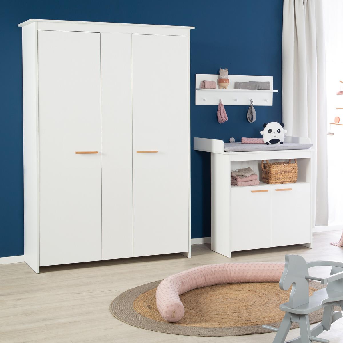 KLEIDERSCHRANK Anton - Weiß, Holz/Holzwerkstoff (119/190/52cm) - Roba