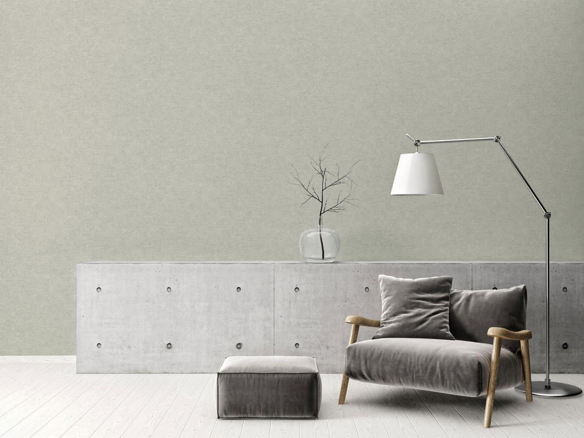 VLIESTAPETE Silber 53/1005 cm - Silberfarben, Textil (53/1cm) - KUNSTLOFT