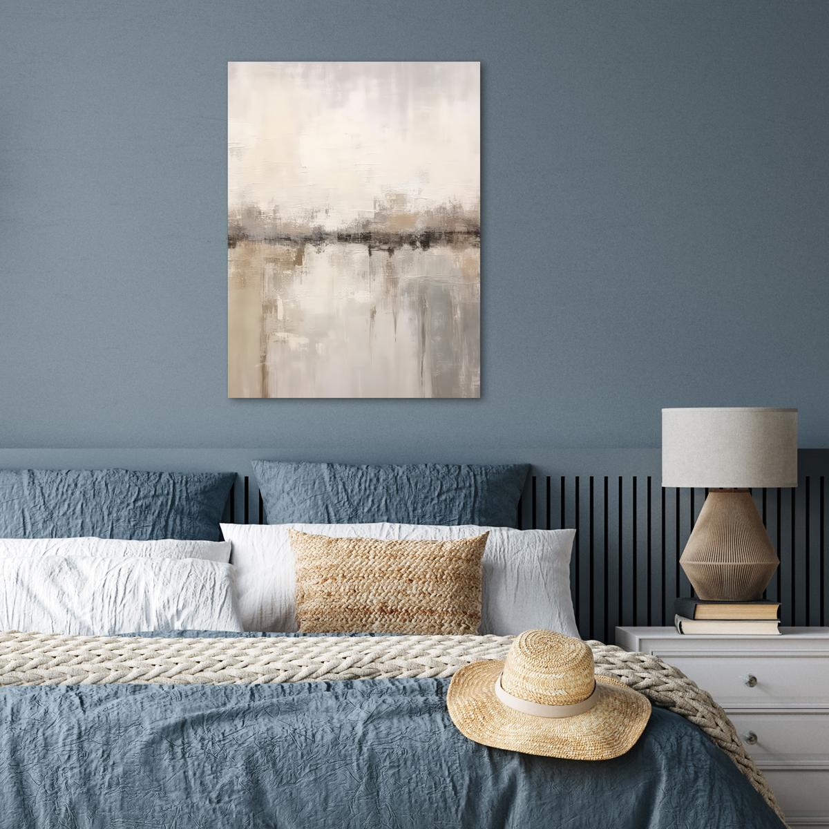 POSTER Moderne Kunst - Abstrakt - Beige Deko Wohnzimmer 60x80 cm - Beige, Papier (60/80/0.1cm) - MuchoWow