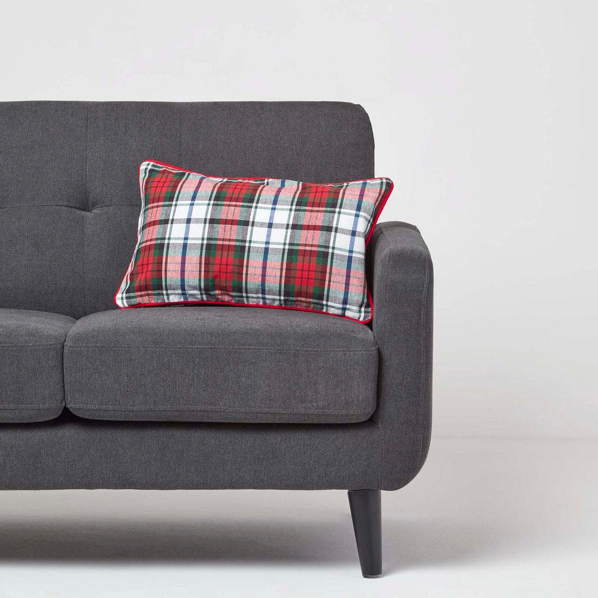 KISSENHÜLLE Macduff Schottenkaro 30/50 cm - Rot, Textil (30/50cm) - Homescapes