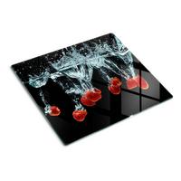 GLASPLATTE 60x52 cm Erdbeerwasser - Rot, Glas (60/0.4/52cm) - TULUP