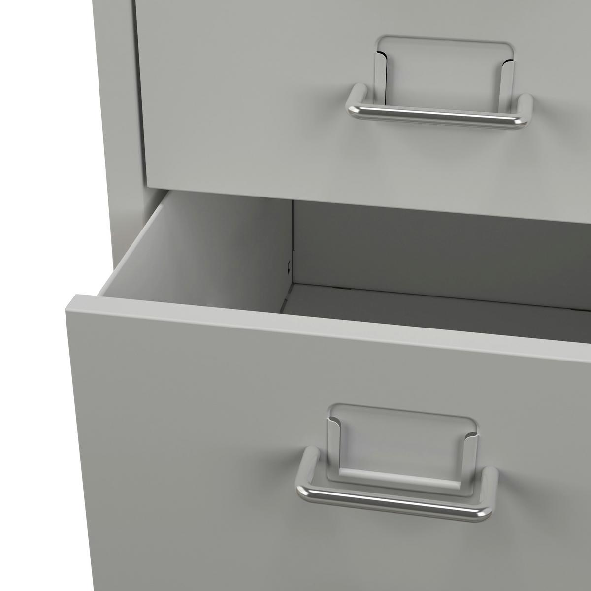 ROLLCONTAINER Kökar - Weiß, Metall (28/48/41cm) - [en.casa]