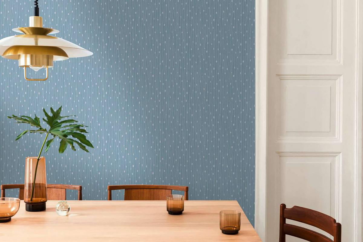 VLIESTAPETE Blau 53/1005 cm - Blau, Textil (53/1cm) - KUNSTLOFT