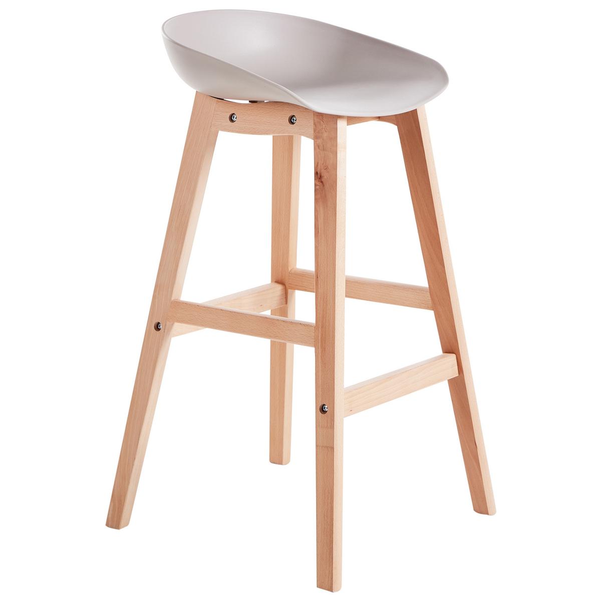 BARSTUHL 2er-Set TaupeMicco - Taupe, Kunststoff (42/85/46cm) - Beliani
