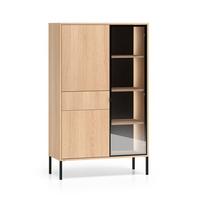 GESCHIRRSCHRANK Paige Holz und Schwarz - Schwarz, Holzwerkstoff (92/150/40cm) - Petits-meubles