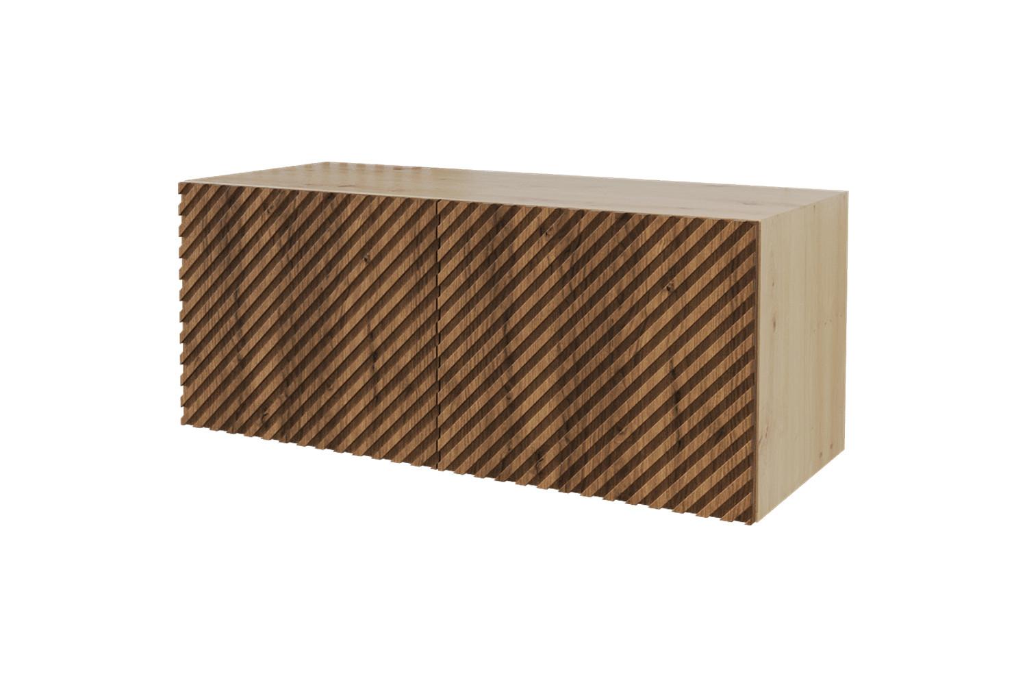 LOWBOARD ZENO-W 100x40x40 cm - Artisan / Weiß - Weiß, Holzwerkstoff (100/40/40cm) - ALTDECOR