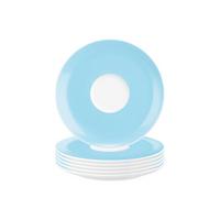 KOMBIUNTERTASSEN Liberty Pure Colors Lagoon Blue ø 16 cm 6er Set - Blau, Keramik (16.1cm) - Seltmann Weiden