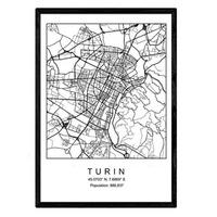 POSTER Turin Nordischer Stil A4 Rahmenlos - Klar, Papier (29.7/5/21cm) - Nacnic