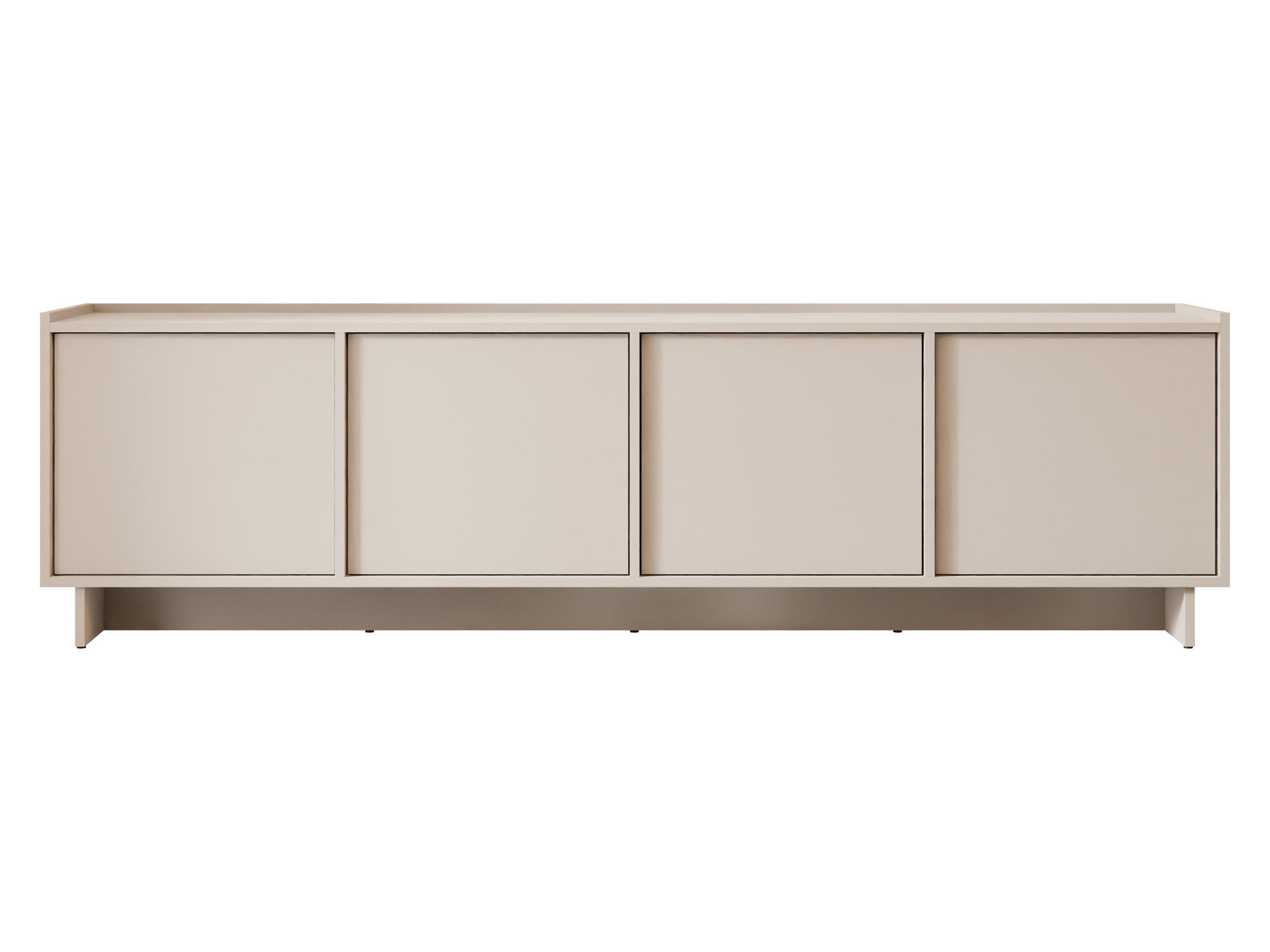 TV-LOWBOARD Yasumi 195 - Kaschmir/Schwarz, Holzwerkstoff/Kunststoff (195/55/39cm) - MIRJAN24