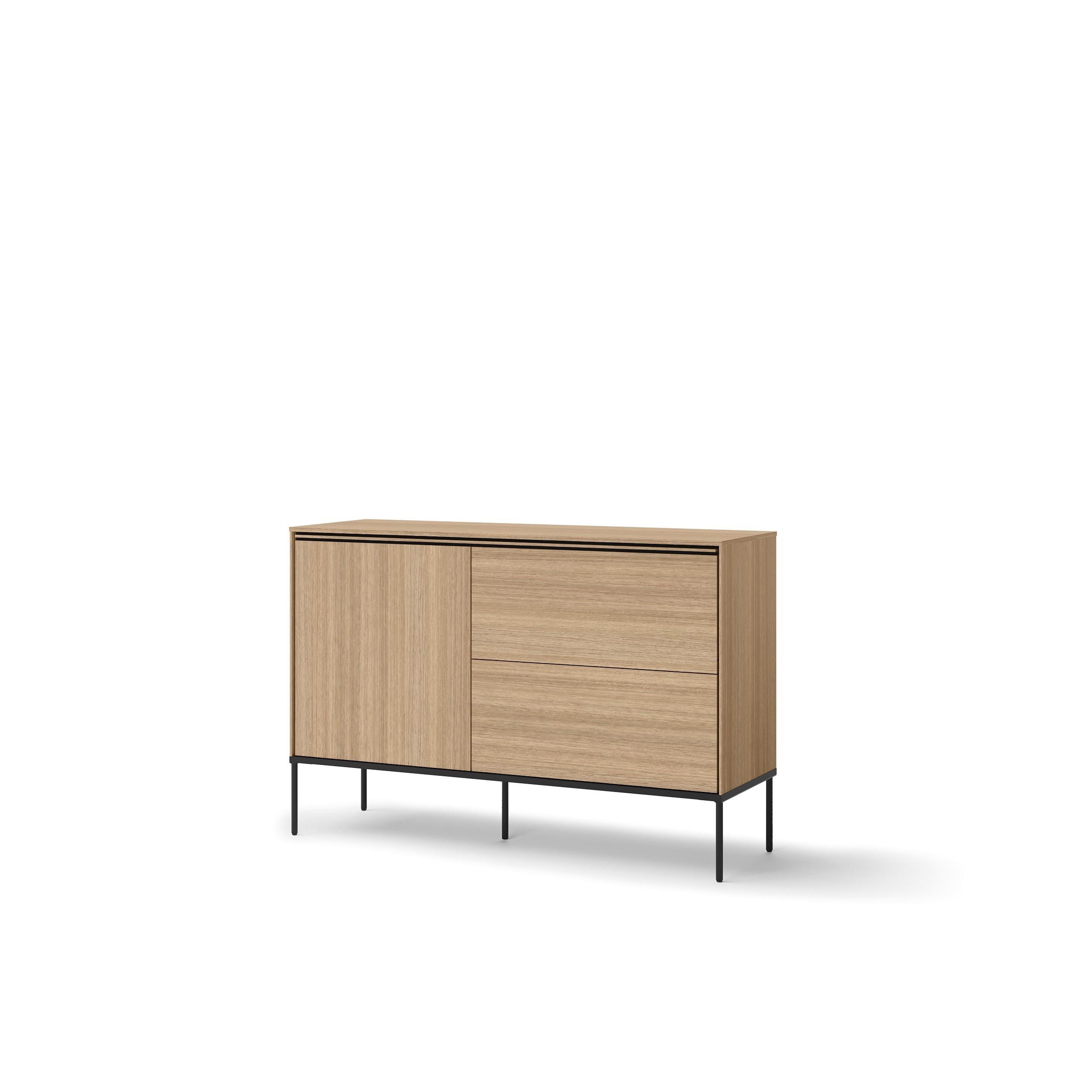 KOMMODE VISSO VI-03 Eiche linear - Eichefarben, Holzwerkstoff (127/85/41cm) - Lookway