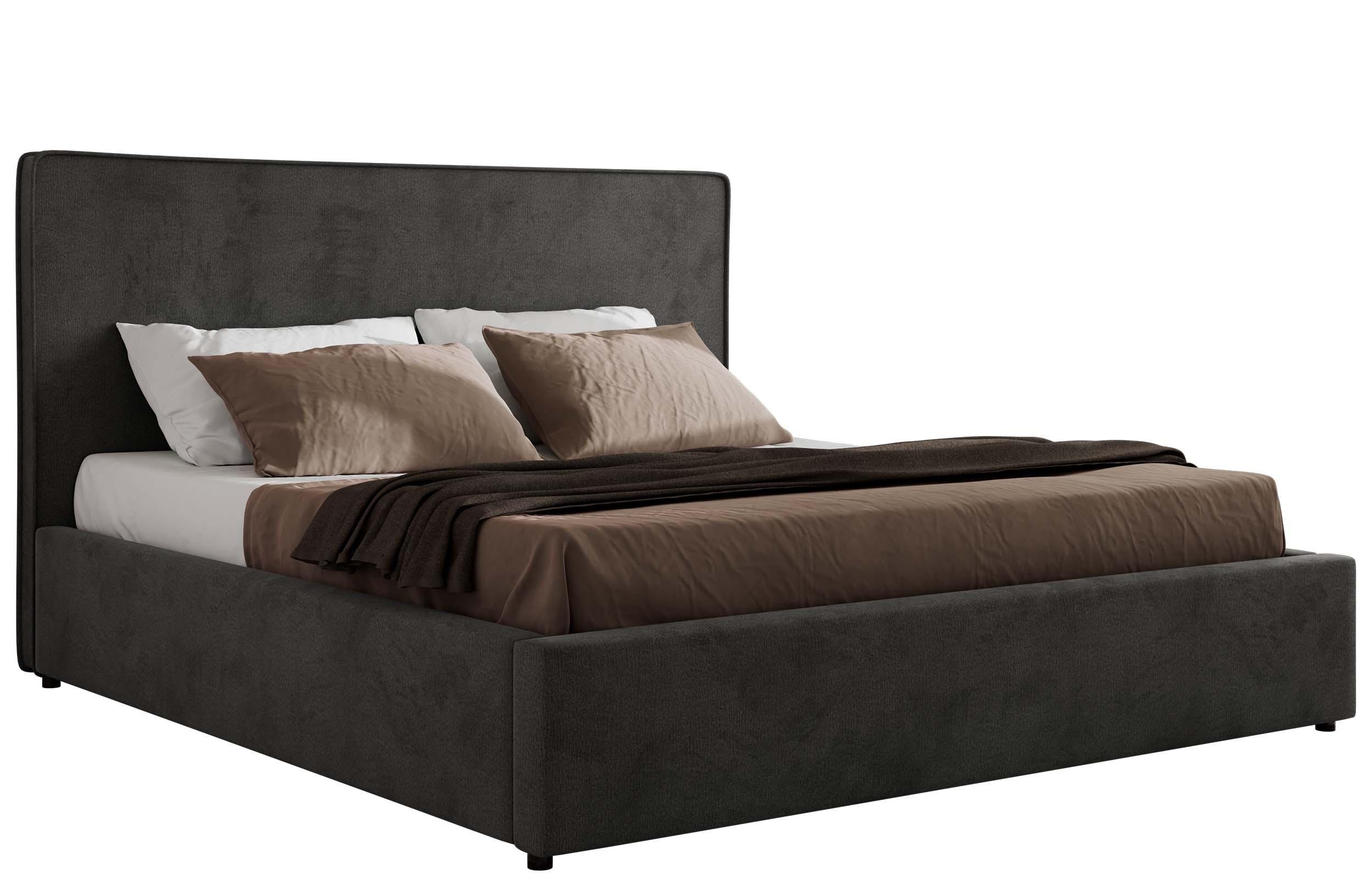 POLSTERBETT CORIVO CLASSIC 160/200 - Dunkelgrau Velvet - Schaum-Matratze - Dunkelgrau, Textil (160/200cm) - MKS