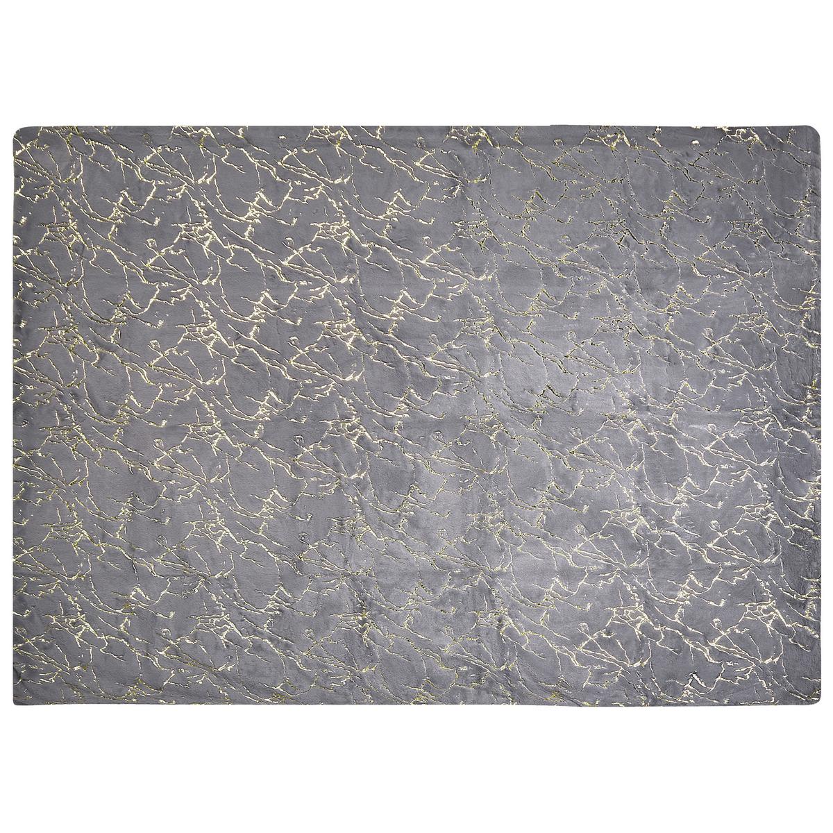 DECKE Grau Godavari 150/200 cm - Grau, Textil (150/200cm) - Beliani