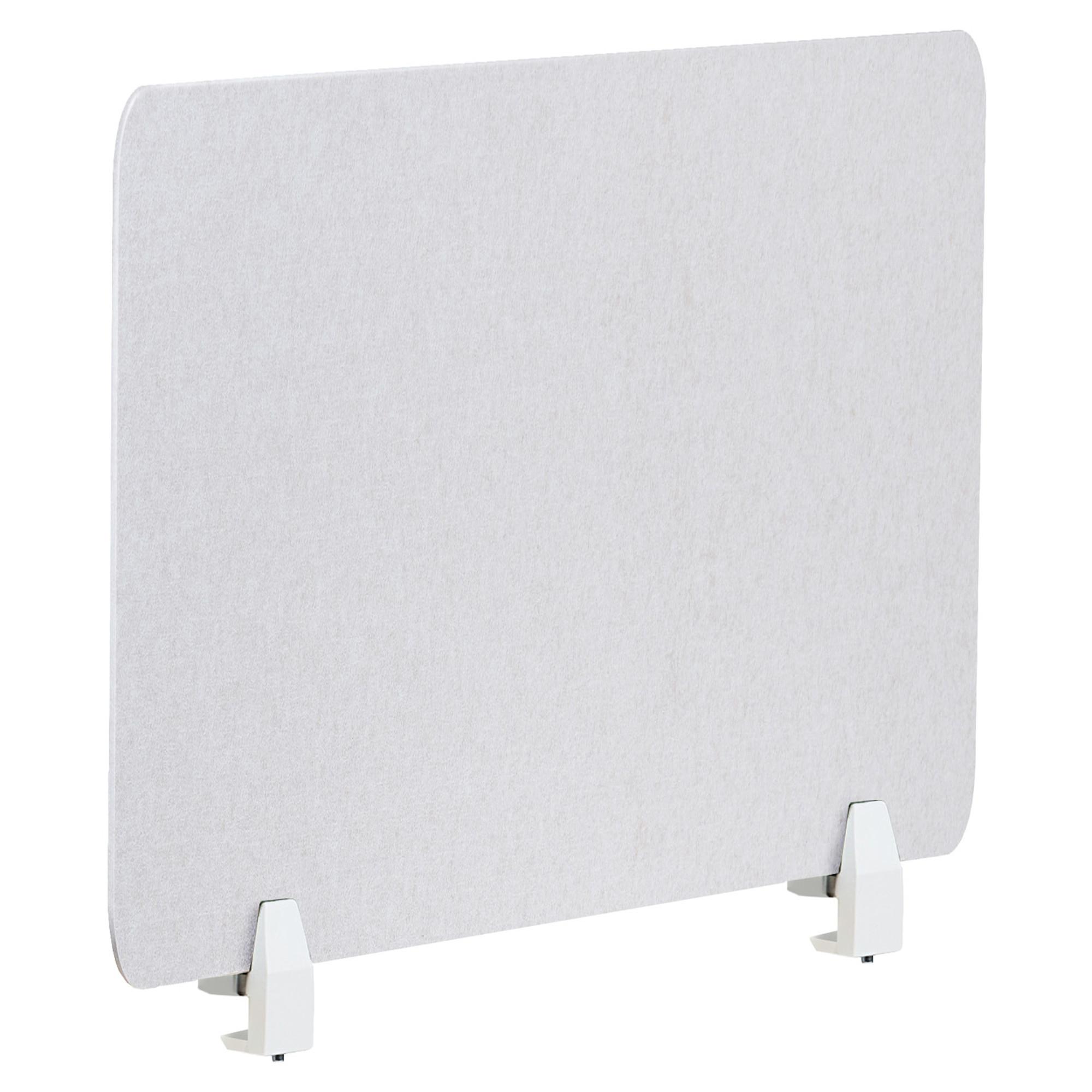 SCHREIBTISCHTRENNWAND Cremeweiß 80x1x50 Split - Creme, Kunststoff (1/80/50cm) - Beliani