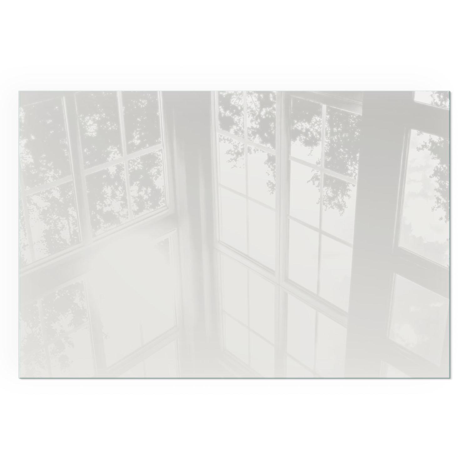 GLASPLATTE für Kamin 60x40 cm - Grau, Glas (60/40/0.4cm) - TULUP