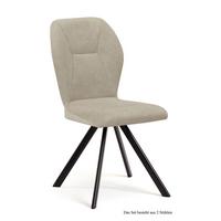 ESSZIMMERSTUHL drehbar (2er-Set) Diana 51x92x60 Schwarz/Natur - Schwarz/Naturfarben, Kunststoff (60/92/51cm) - 58aufmkessel