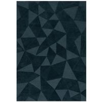 WOLLTEPPICH DEBEN, geometrisch, Petrol, 160 x 230 cm - Blau, Textil (230/160cm) - KADIMA DESIGN