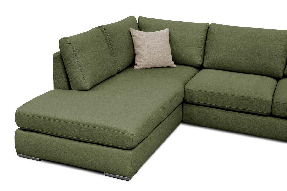 ECKSOFA OTTO 5-Sitzer, grün - Grün, Holzwerkstoff/Textil (219/279cm) - Wozimo