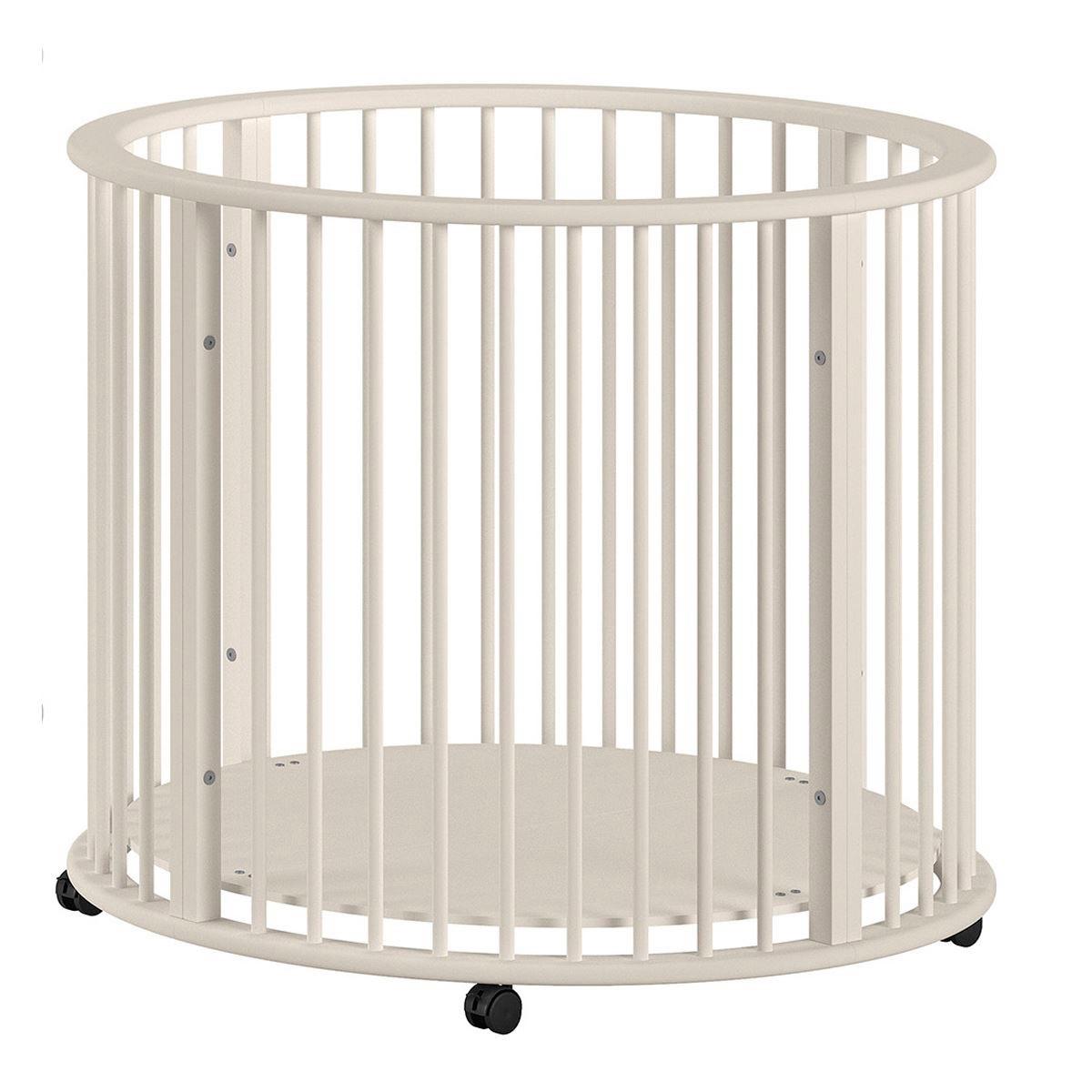 LAUFGITTER rund Keira Buche Massivholz beige 3-fach höhenverstellbar - Buchefarben, Holz - 58aufmkessel