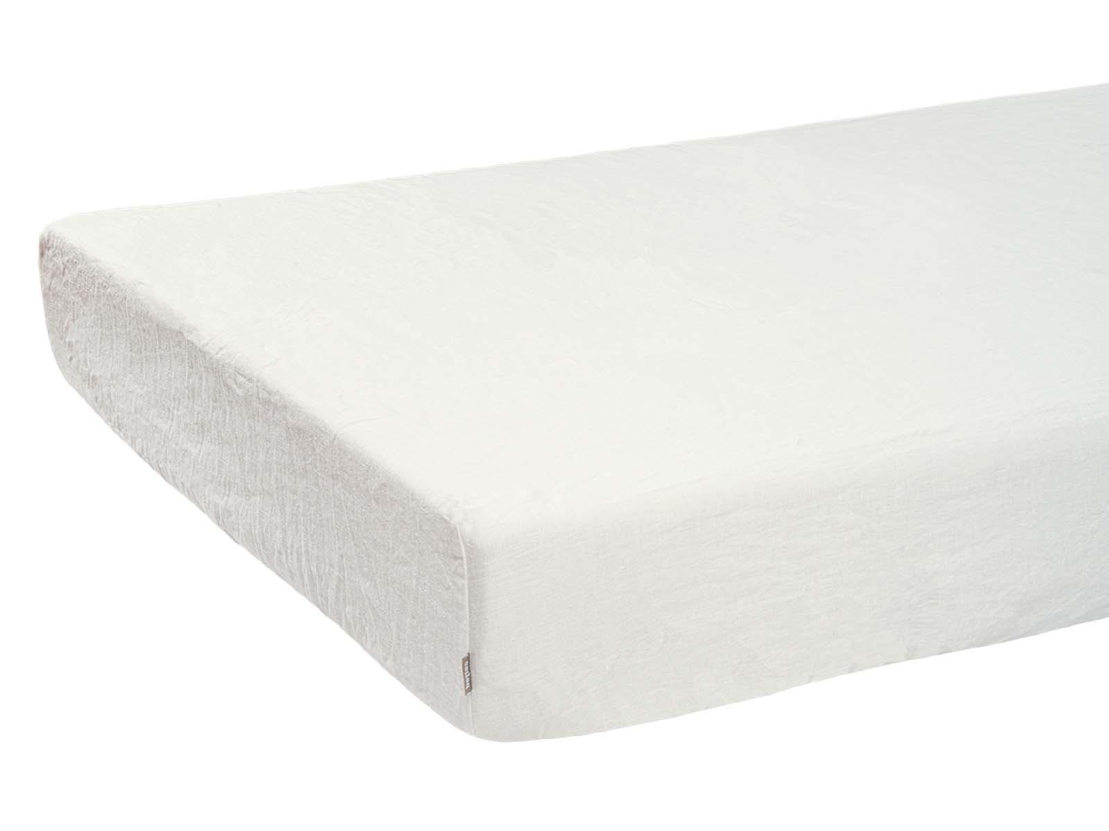 SPANNBETTTUCH reines Leinen stonewash-weiß 90/200 cm - Weiß, Naturmaterialien (90/200cm) - beties Heimtextil