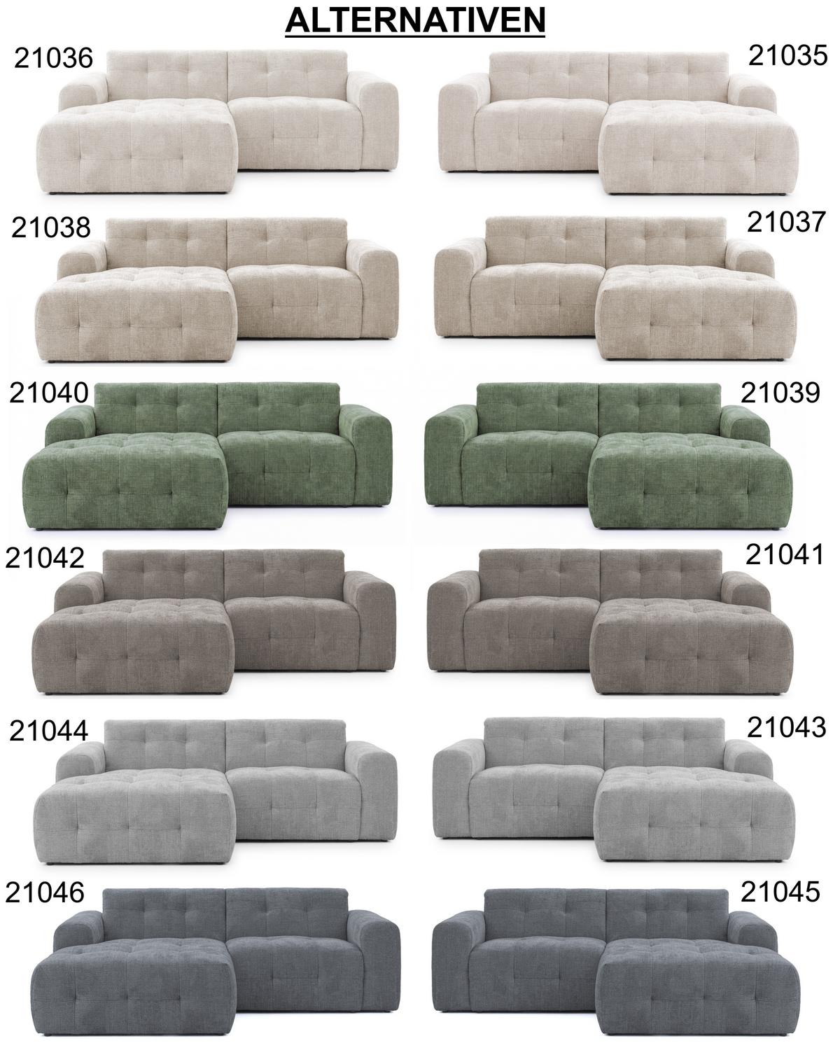 ECKSOFA mit Ottomane links, raffinierten Steppungen, Wellenunterfederung, B234/T161/H79 cm, Chenille-Bezug in Braun Taupe / 21042 - Taupe/Schwarz, Kunststoff/Textil (234/79/161cm) - luma-home