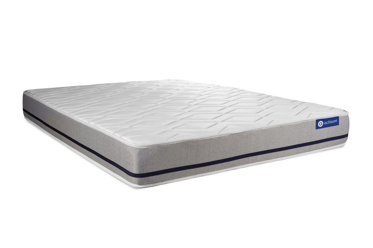 BETT Actimemo soft Memory-Schaum 160 x 190 cm h2 - Kit Bettgestell Weiß - Beige/Weiß, Karton/Holz (160/190cm) - ACTISOM