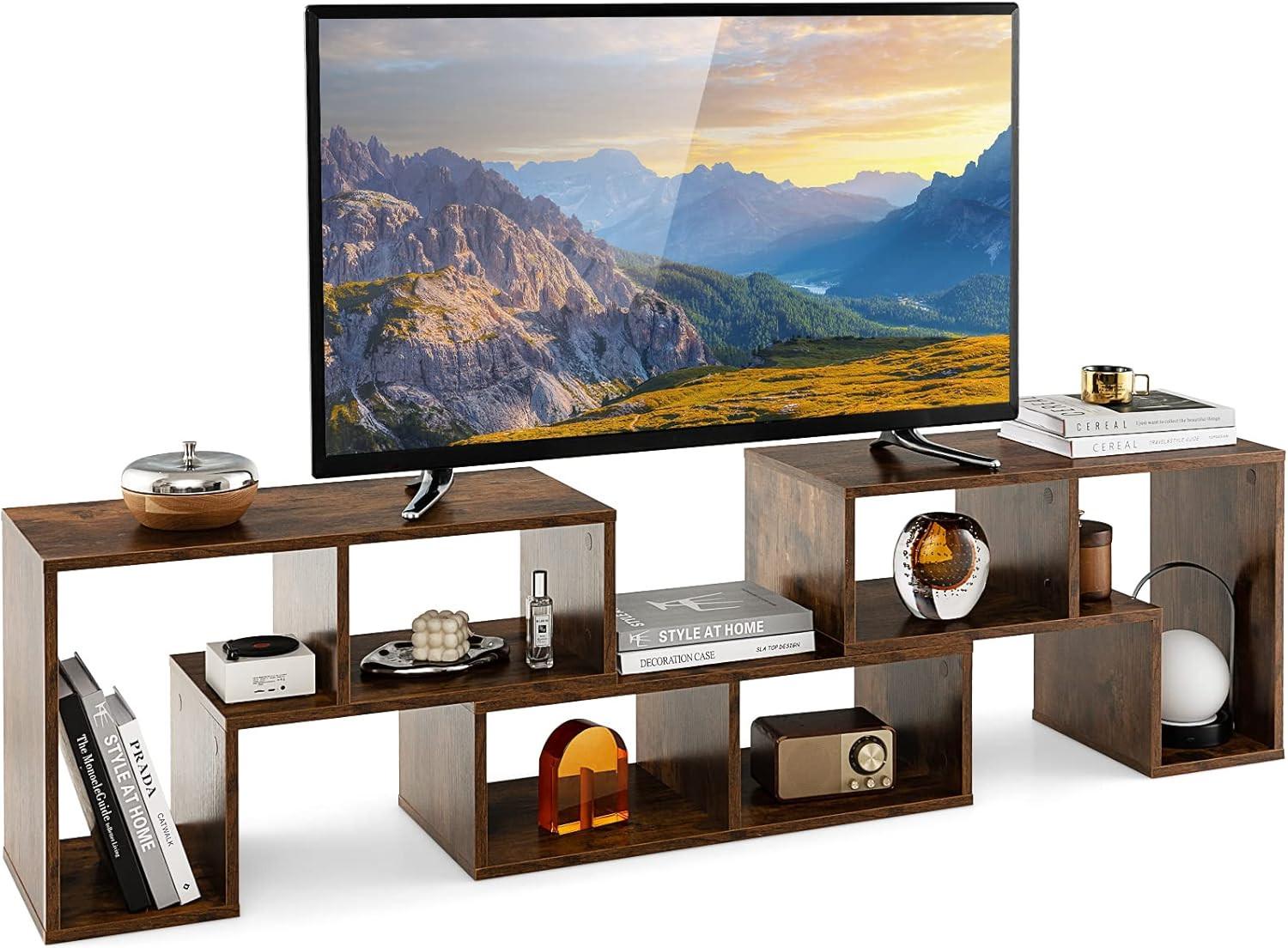 FERNSEHSCHRANK Holz Braun - Braun, Holz (170/43/30cm) - COSTWAY
