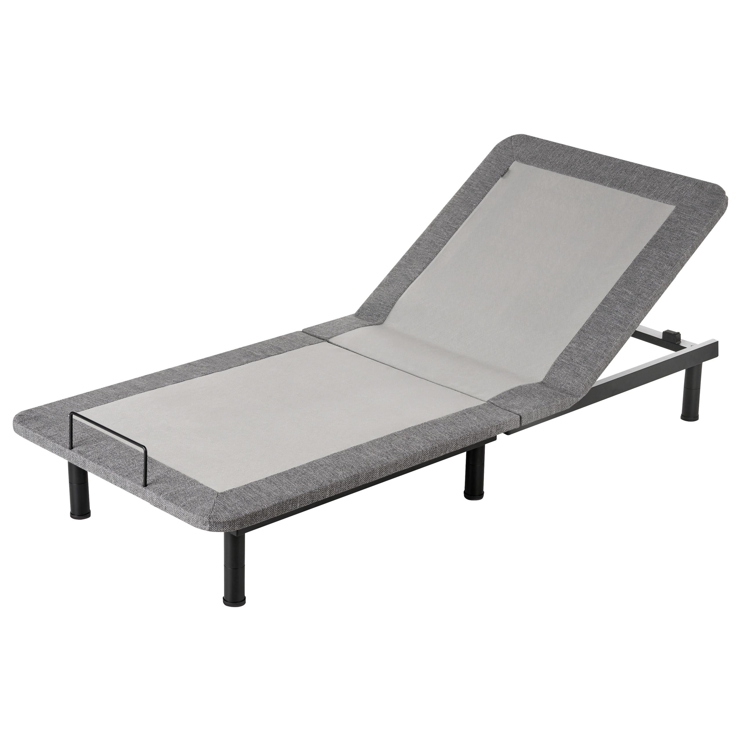 LATTENROST elektrisch verstellbar BRUNOY 80 x 200 cm Grau - Schwarz/Grau, Metall (80/200cm) - Beliani