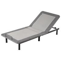 LATTENROST elektrisch verstellbar BRUNOY 80 x 200 cm Grau - Schwarz/Grau, Metall (80/200cm) - Beliani