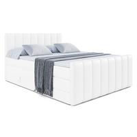 BOXSPRINGBETT mit Matratze H3/H4 - OTTA-Z KING - 200x200 cm Weiß - Sahara, Holzwerkstoff (200/200cm) - ALTDECOR