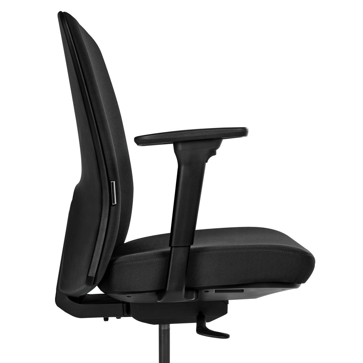 BÜROSTUHL Stoff Schwarz Kamilon - Schwarz, Textil (60/98/65cm) - Beliani
