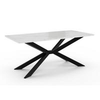 ESSTISCH ALMEA 190 x 90 x 73,5 cm - Hellgrau/Schwarz, Holz (190/90/73.5cm) - MASSENO
